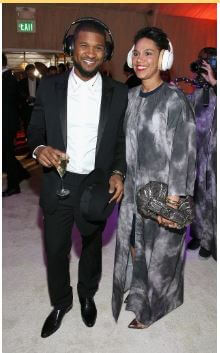 Grace with her ex-husband, Usher